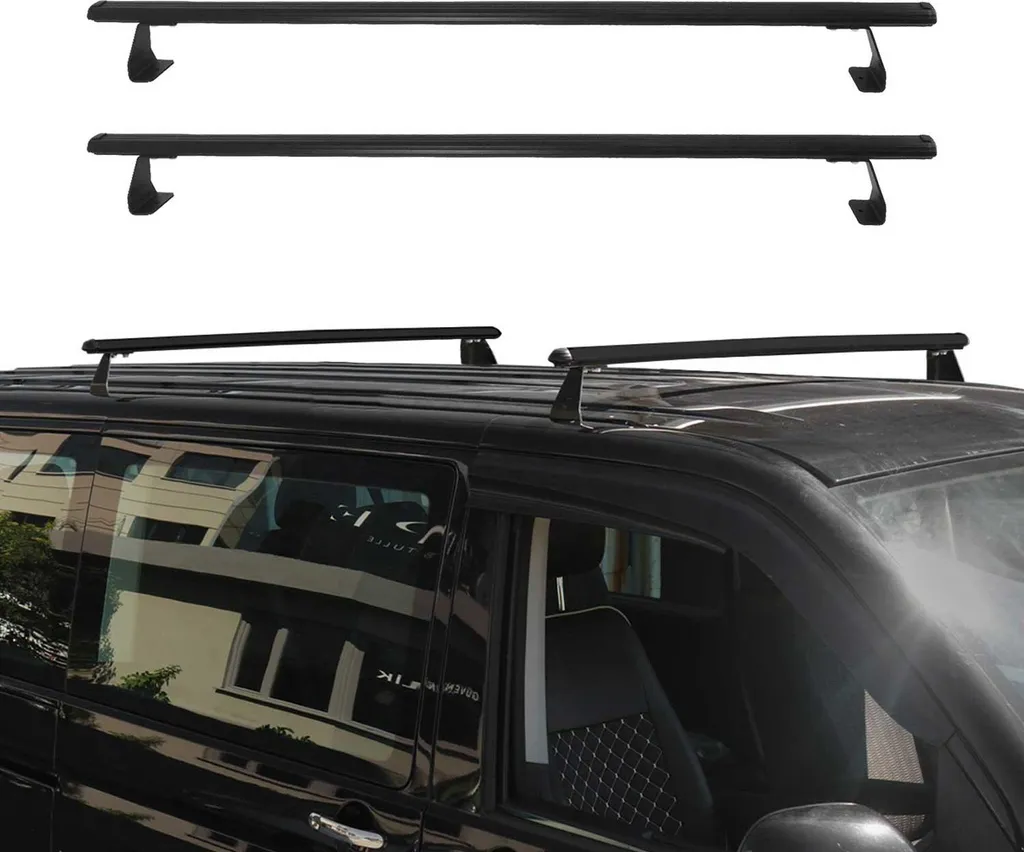 Portapacchi per VW T7 Multivan 2021-2024 Traversa in alluminio nero 2 pz