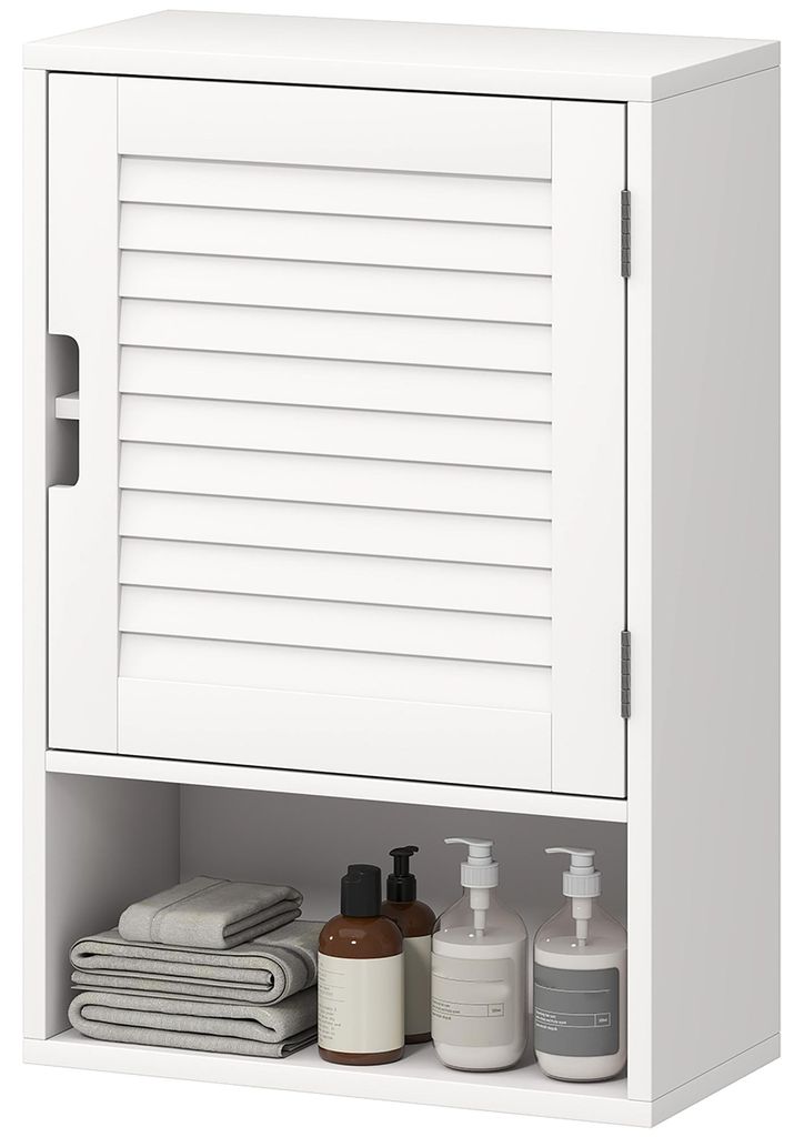 HOMCOM Mobile da bagno sospeso con 1 anta 40 x 20 x 60 cm Immagine del prodotto 