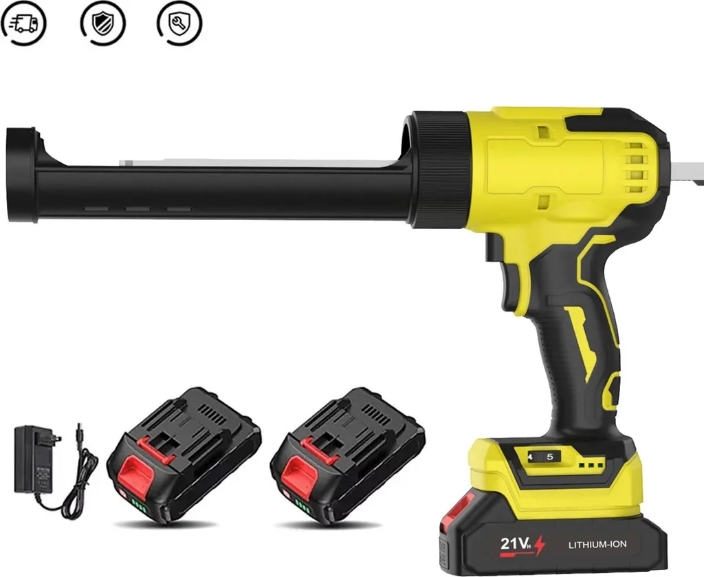 Pistolet à joints sans fil 18V à 6 vitesses avec double batterie 2Ah