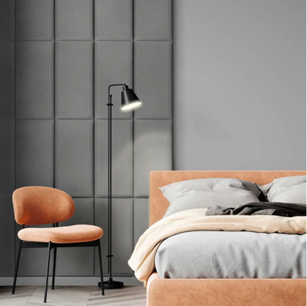 Wandkissen Kordsamt grau Textil-Optik 30 x 60 cm Produktbild 