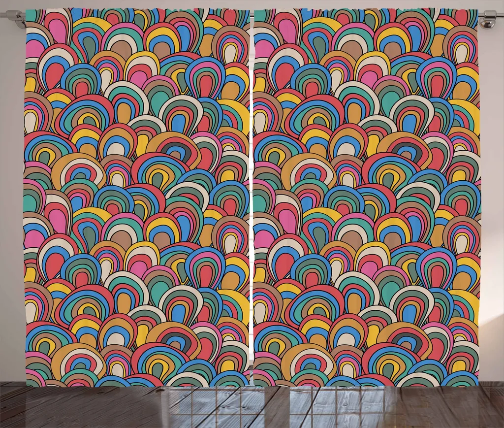 Tenda d'Arredo ABAKUHAUS Onde Nautiche | Satin Pregiato 280x175 cm