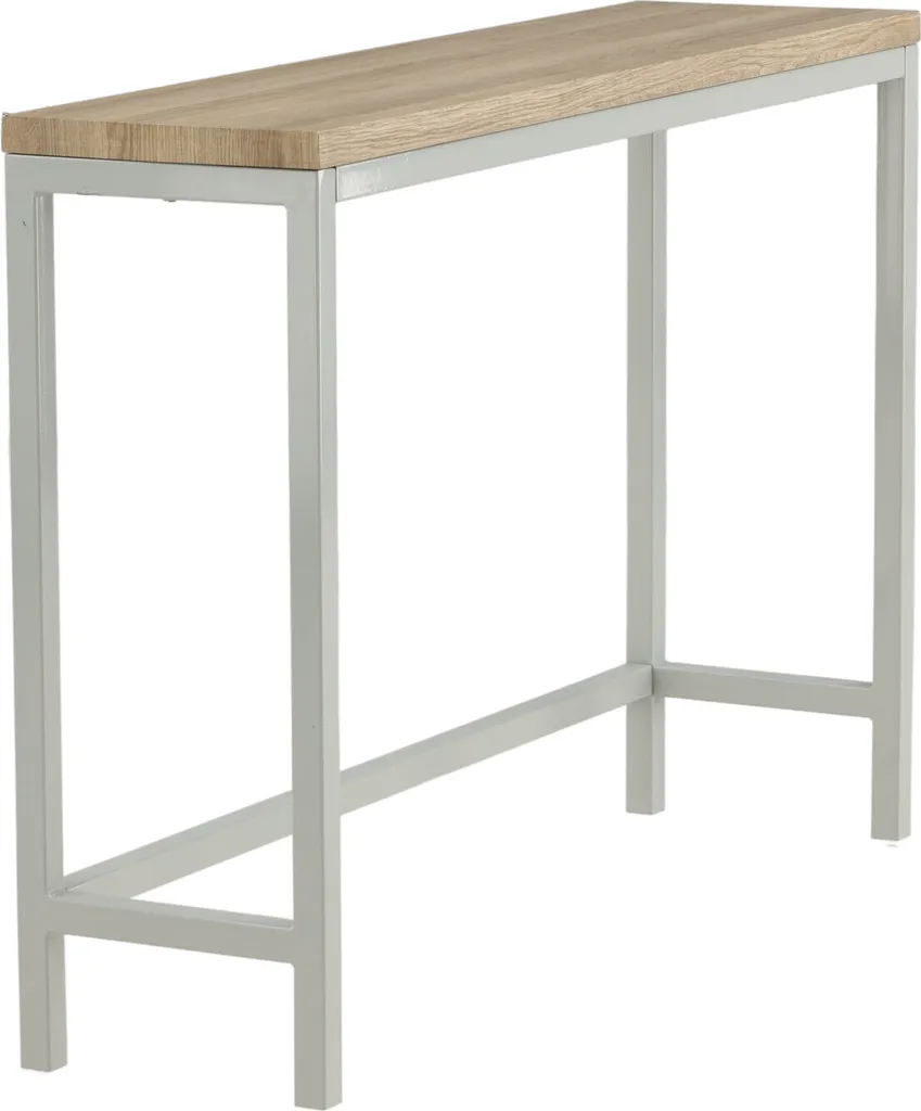Table console Rise 30x110 cm finition frêne gris avec structure robuste - 11
