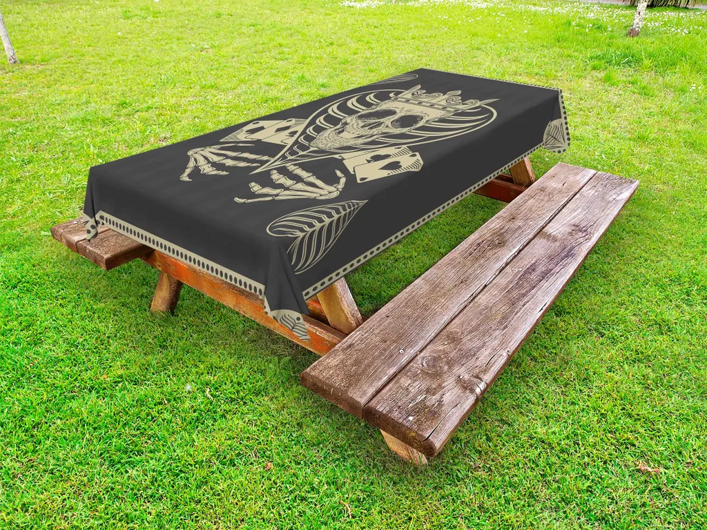 Tovaglia Outdoor Teschi ABAKUHAUS 145x210 - Antimacchia Professionale - 1