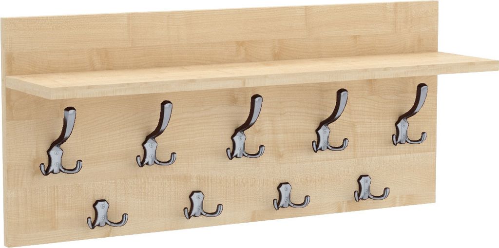 AKKE Ahorn Horizontaler Garderobe VERTI - CHROM haken BxH: 70x40 cm