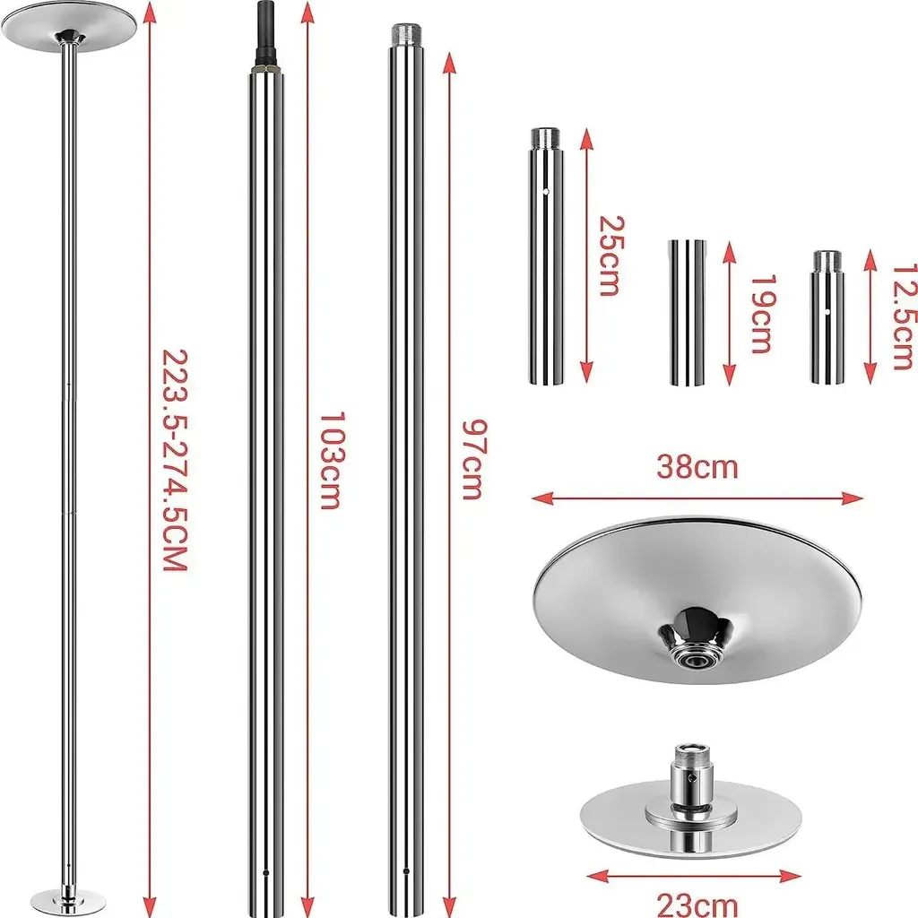 Barre de Pole Dance 45mm Stable et Facile à Monter pour Petit Espace