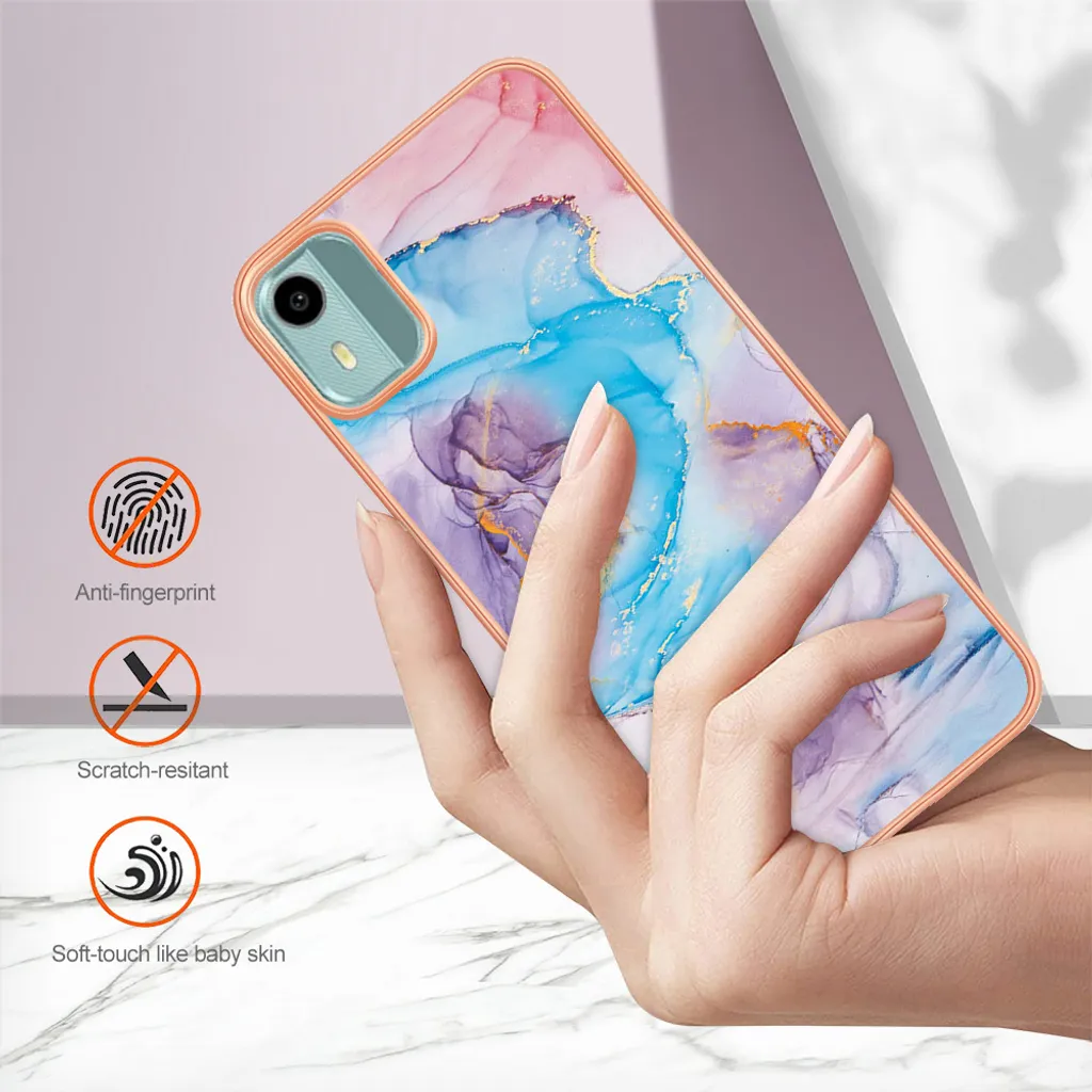 CAXKJE Custodia per Nokia C12 (6.30 pollice) + Pellicola Vetro