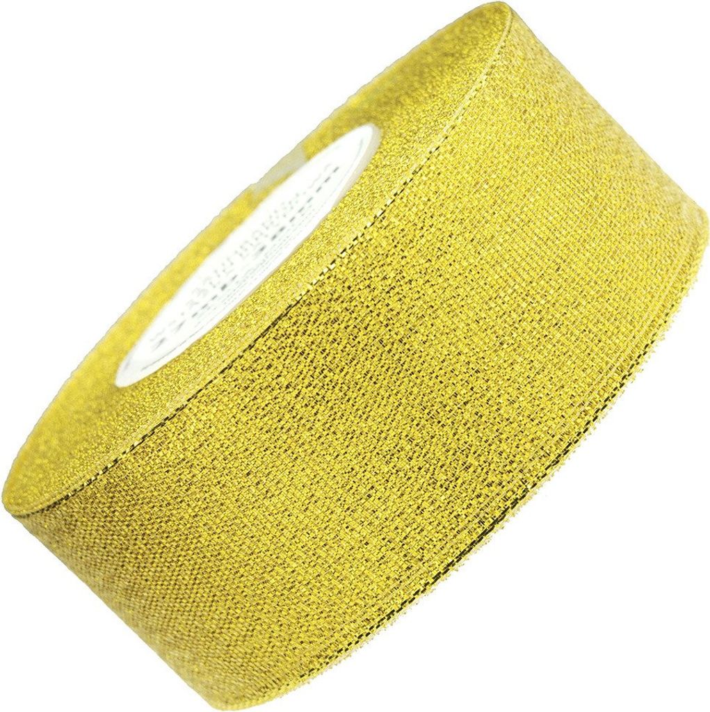 Glitzerband Band 38 mm - 27 m gold