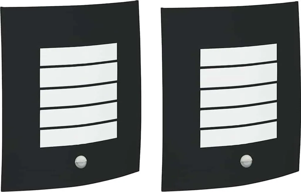 Applique murale extérieure 2 pièces Noir 23,5 x 9 x 26 cm pour façade