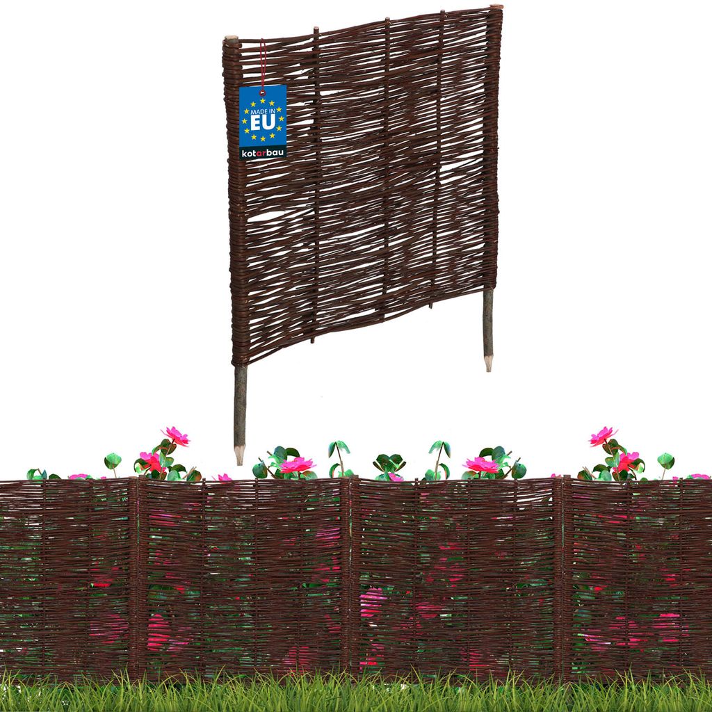 KOTARBAU® Wiklinowe obrzeze rabatowe 60 x 60 cm Wiklinowe Zdjęcie produktu 
