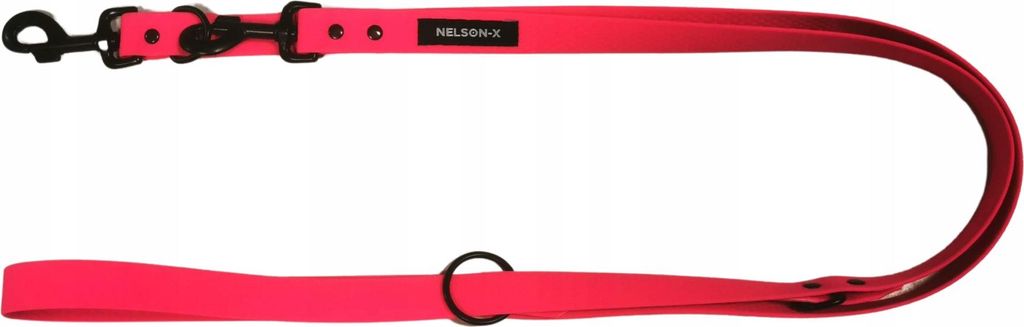 Nelson-X Pvc Wasserdichtes Wendbares Lanyard 2,5 M/2,5 Cm Wzm Schwarz Hexa-Beschläge