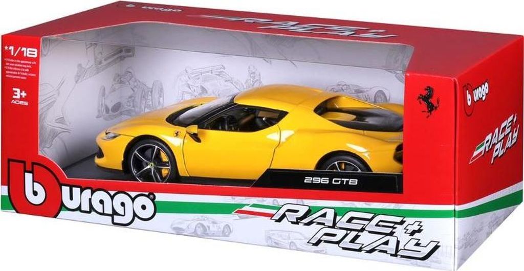 BBURAGO Ferrari 296 GTB, Supersportwagen-Modell, Produktbild 