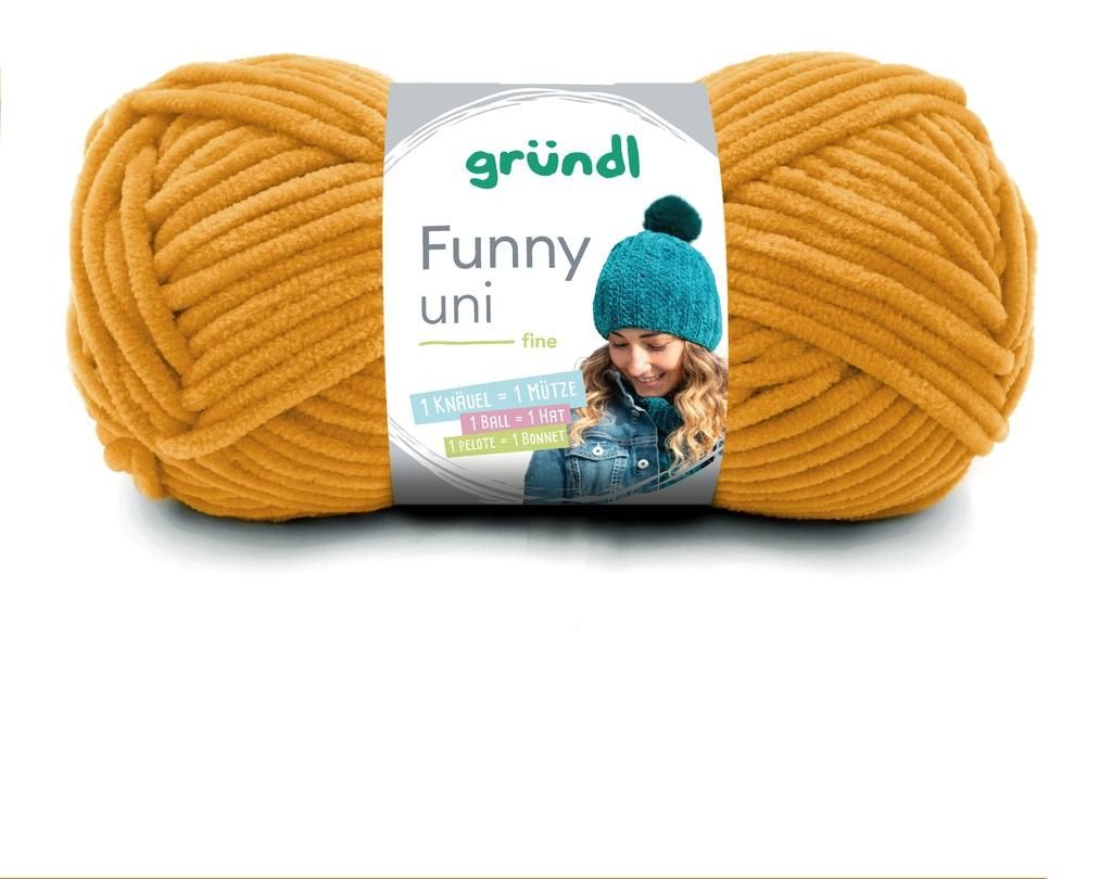 Gründl Chenillegarn Funny uni,100g/120m,Babywolle,100% Produktbild 