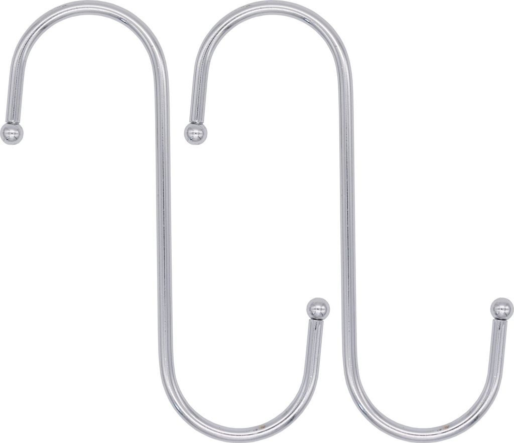 2x Metallhaken Metall S Haken Küchenhaken Fleischerhaken Garderobe Bad Set 160 mm