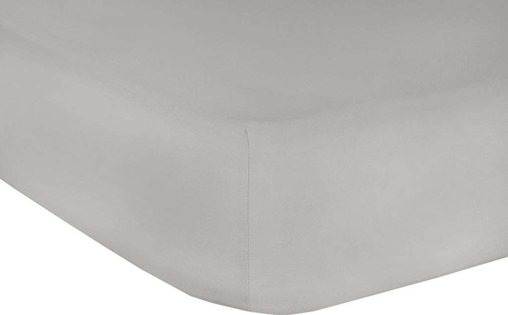 Mr.Sandman Elasthan Classic Topper Spannbetttuch Chrom 200x200-210cm 220g/m²