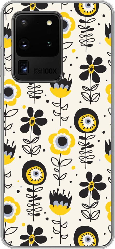 MuchoWow Handyhülle Schutzhülle Hülle für Telefoonhoesje Samsung Galaxy S20 Ultra Mädchen - Blumen - Muster - Mädchen - Kinder - Kinder Sil...