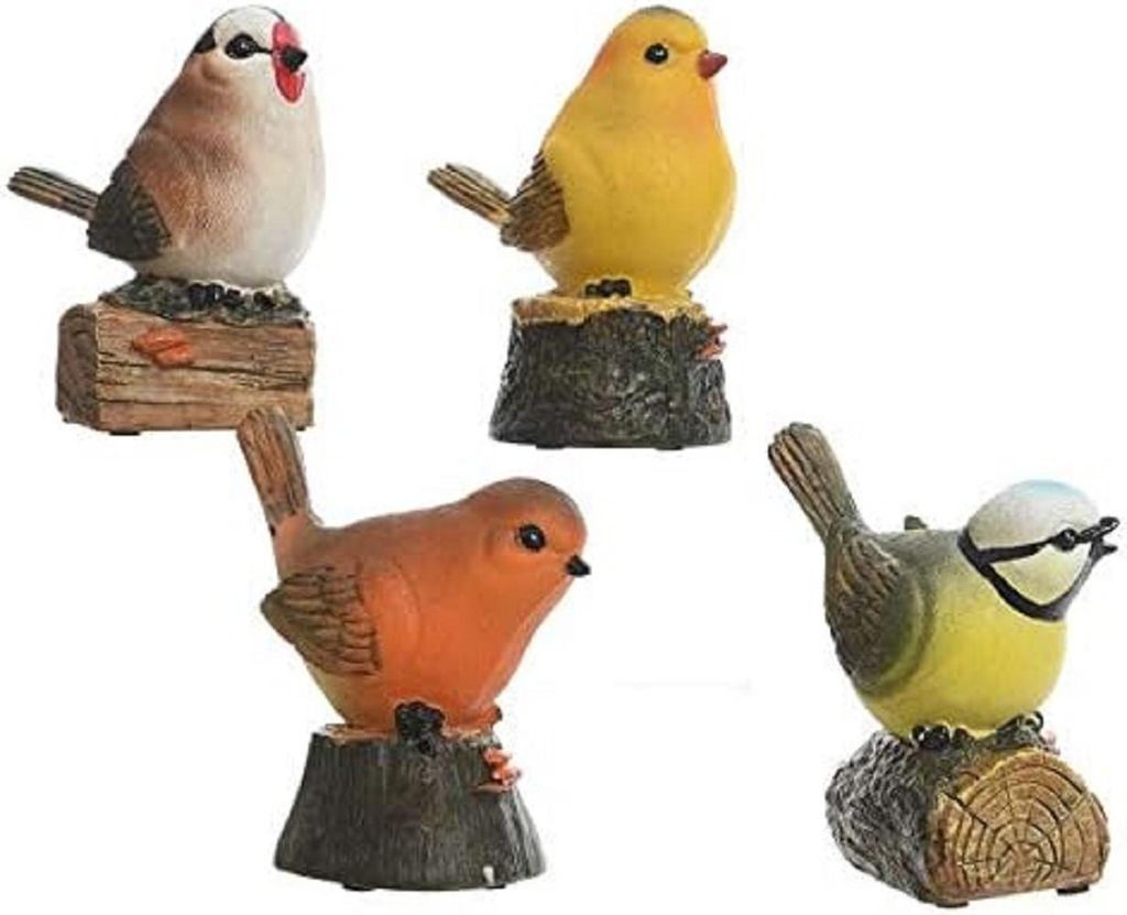 Gartenfigur Tierfigur Gartendekoration Vögel Höhe 12 cm - Produktbild 