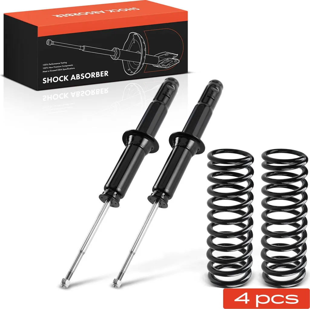 Frankberg 2 Ressorts de Suspension + 2 Amortisseurs Gaz pour Honda Civic V