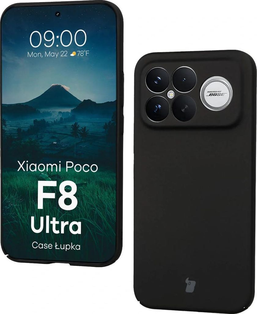 Handyhülle für Xiaomi POCO F8 Ultra, Bizon Case Lupka, Schwarz