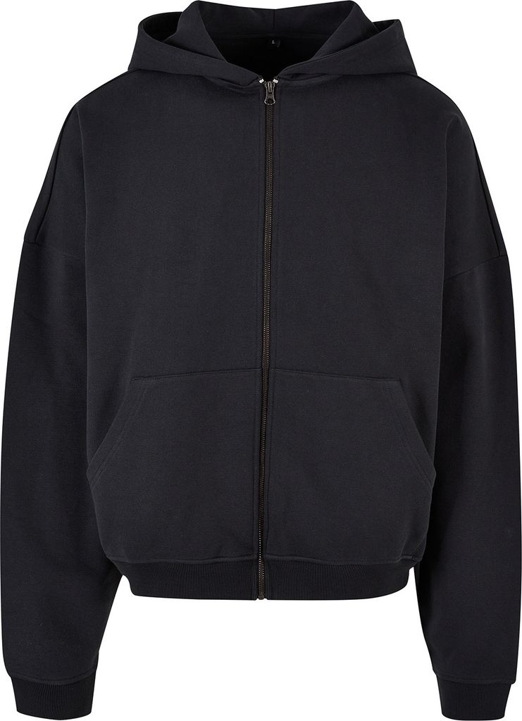 Build Your Brand - "90s" Hoodie mit durchgehendem Reißverschluss für Herren RW9813 (5XL) (Schwarz)