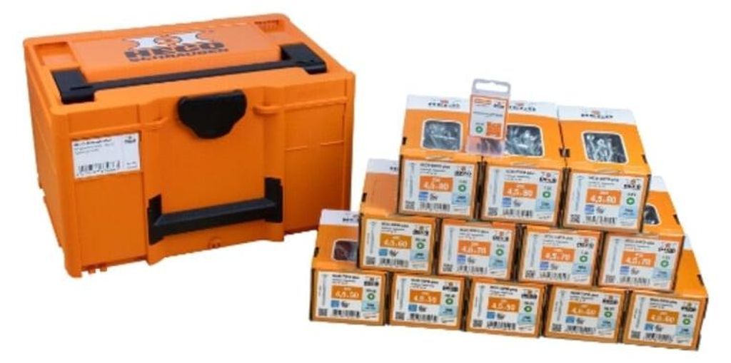 HECO Aktionskoffer "HT-plus Ø 4,5 mm, HD-25", HT-plus Senkkopfschraubensortiment, Ø4,5mm, HECO-Drive HD-25, 2.400 Schrauben, in Systainer3 M237