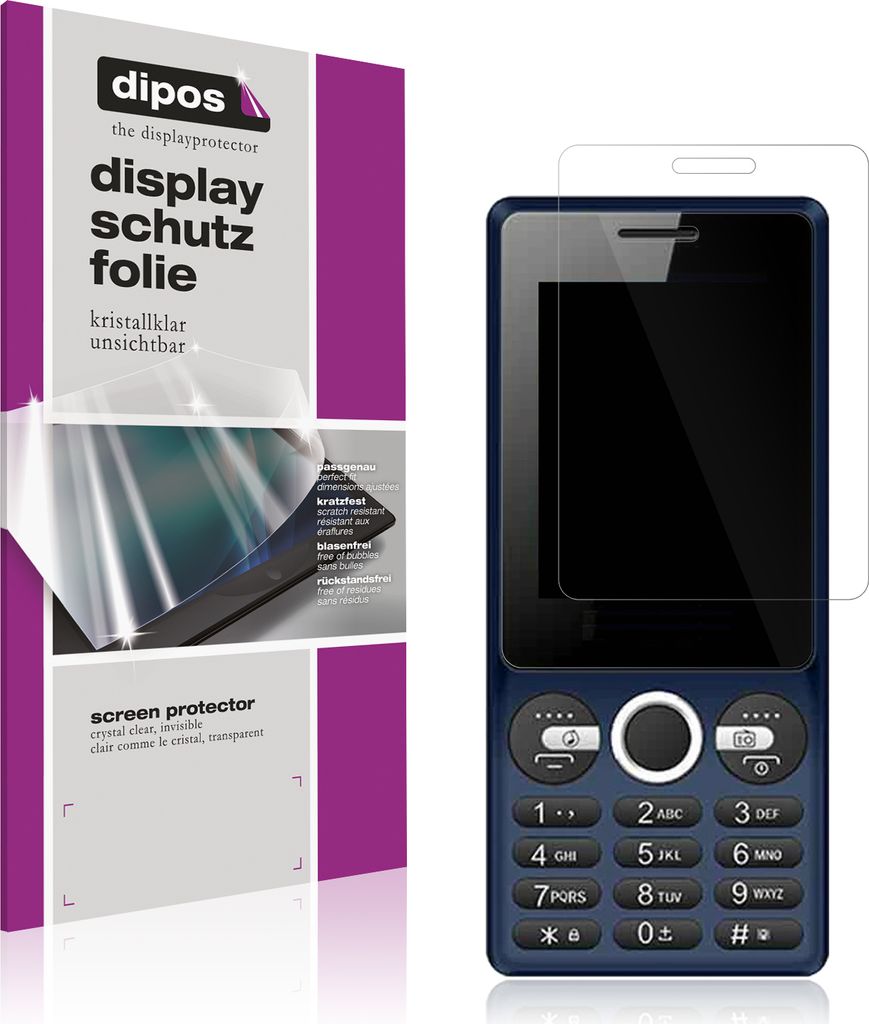 4x Schutzfolie für I Kall K24 Pro klar Displayschutzfolie Folie Display Schutz dipos