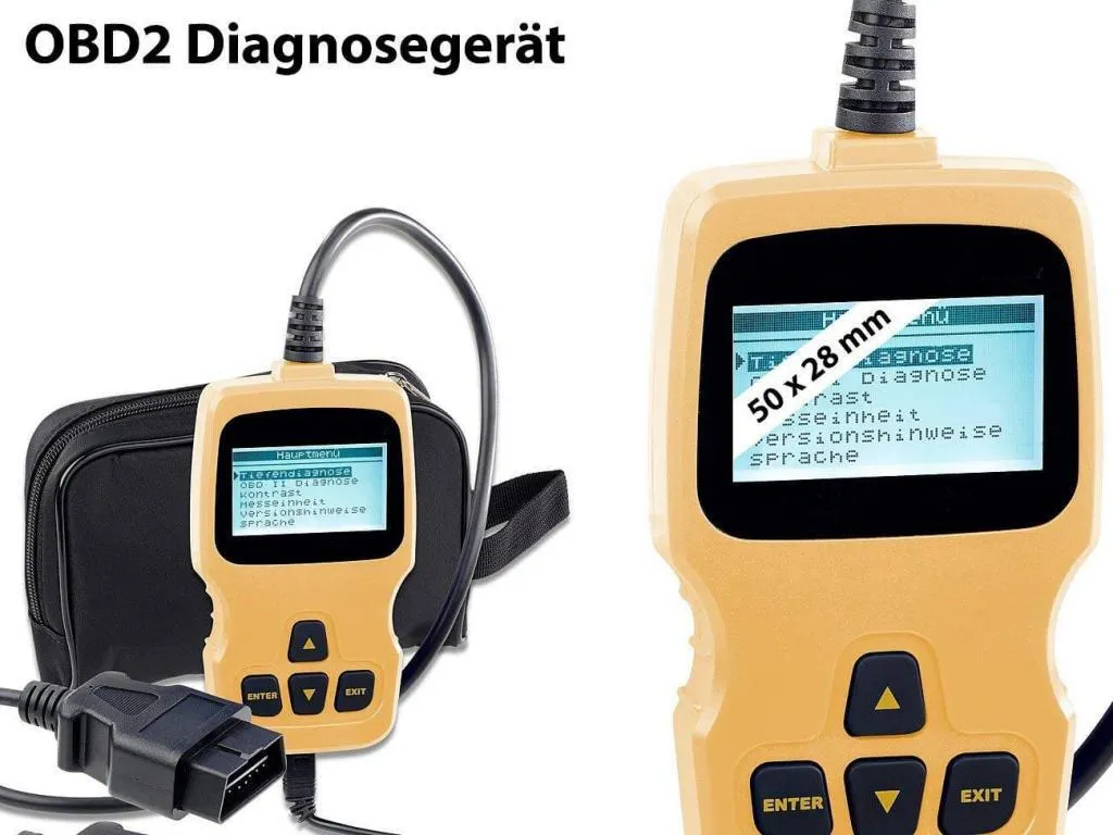 Lescars Moteur OBD2 Appareil de Diagnostic LCD XL avec Mémoire d'Erreurs