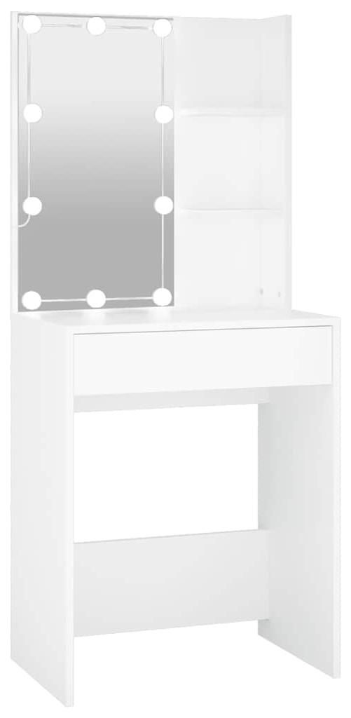toaletný stolík vidaXL s LED diódou biely 60x40x140 cm Obrázok produktu 