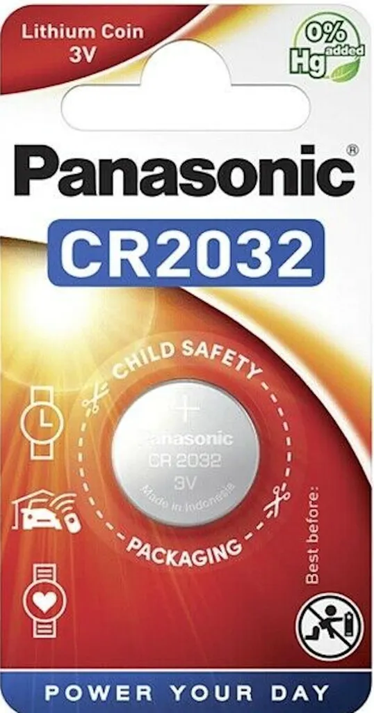 Pile bouton lithium Panasonic CR2032 3,0 Volts 210 mAh - Lot de fiabilité