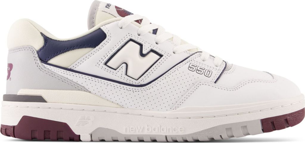 New Balance 550 White Maroon Natural Indigo Burgundy - EU 42