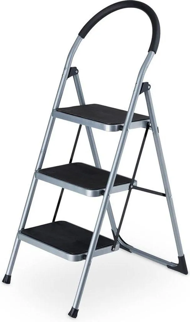 Marchepied de cuisine pliable en acier 3 marches - Charge max 150 kg