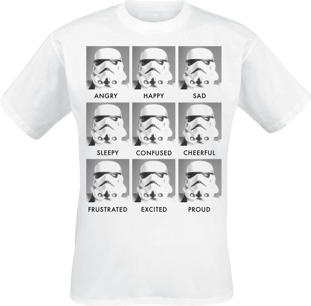 Star Wars T-Shirt Herren Stormtrooper - Emotions weiß M