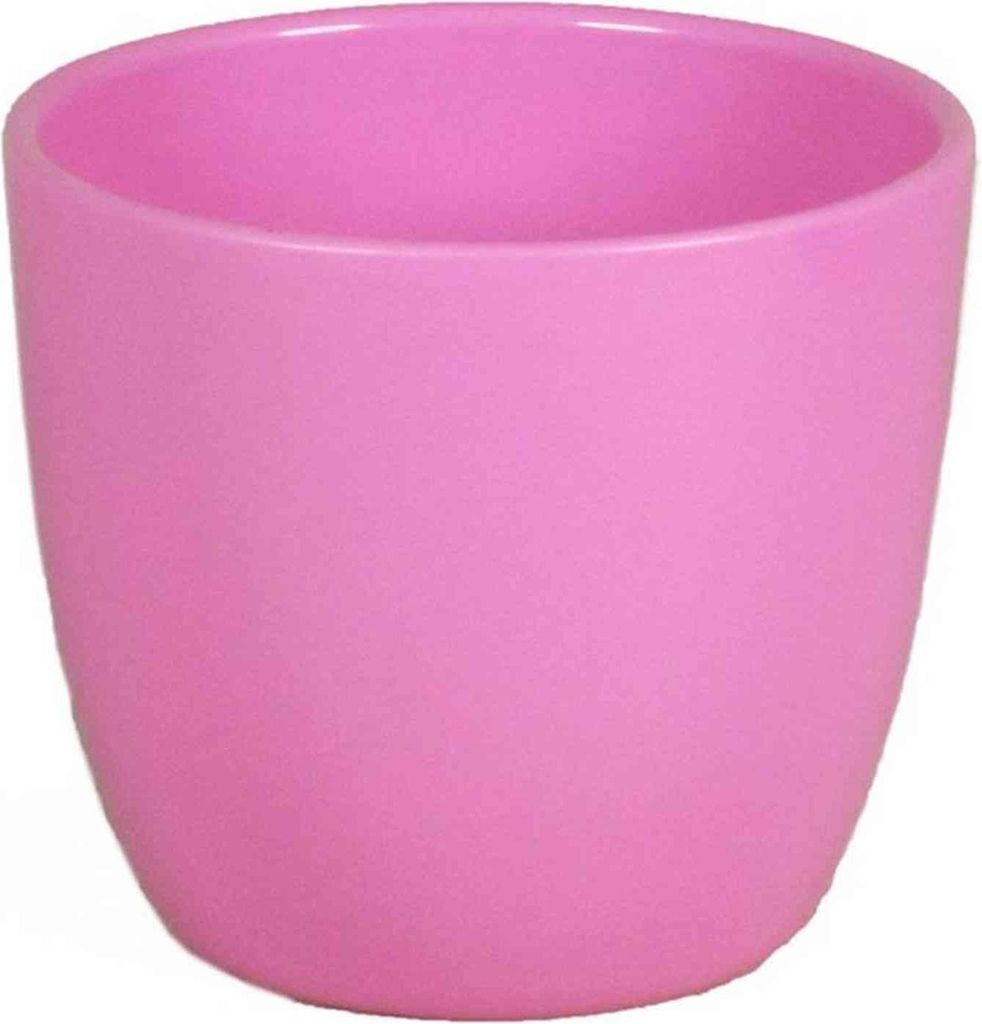 INNA-Glas Keramik Pflanztopf, Ø7,5cm, 6cm, rosa - Übertopf/Blumentopf