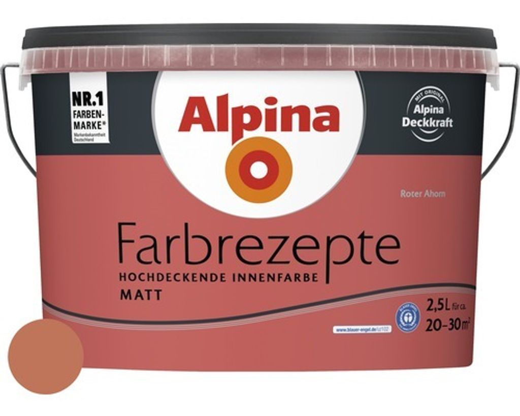 Alpina Wandfarbe Farbrezepte Roter Ahorn 2,5