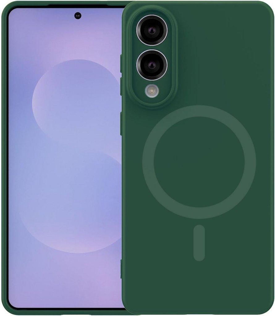 Stravo Silikonhülle für Samsung Galaxy S25 Edge – MagSafe kompatibel, schlank & leicht, stoßfest, Anti-Fingerprint – Grün