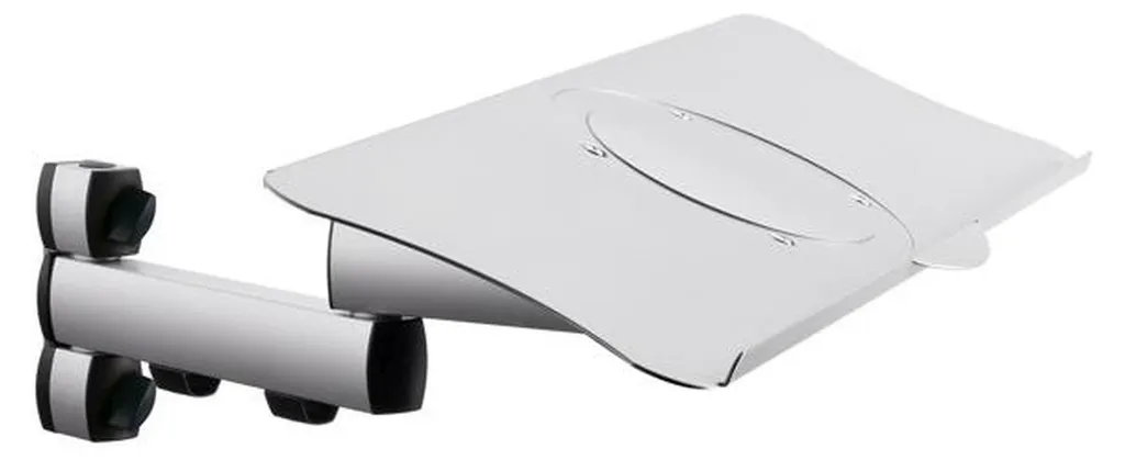 Support clavier Novus TSS 640 x 172 mm en aluminium argenté brossé
