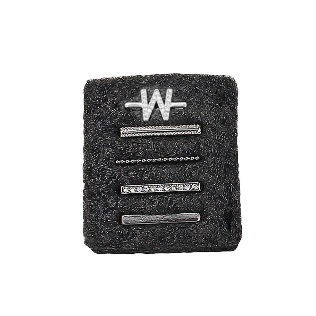 5 Teile/satz Uhr Band Schleife Multi-stil Poliert Charme Legierung Strass Mode Brief Uhr Armband Verschluss Ring Uhr Zubehör-Silber W