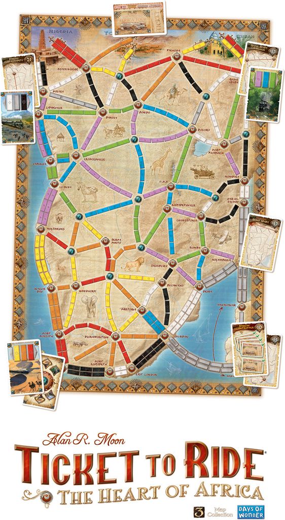 Asmodee Ticket zum Ride Africa Brettspiel