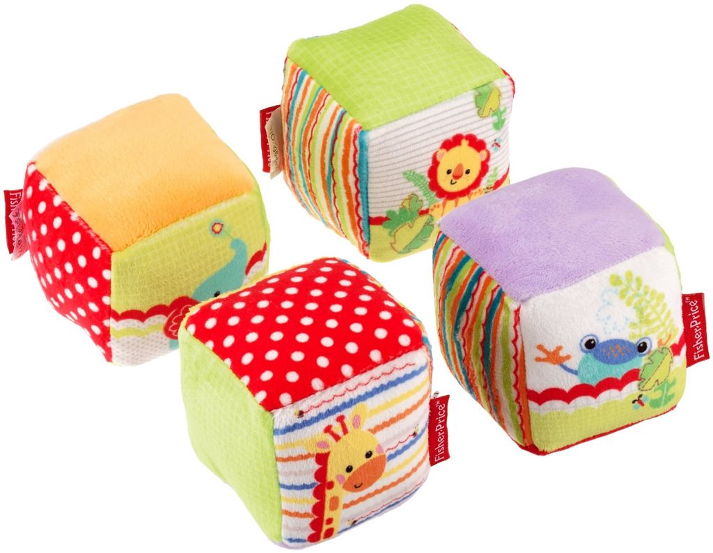 4tlg. Fisher-Price Würfel Set Babywürfel Spielwürfel Produktbild 