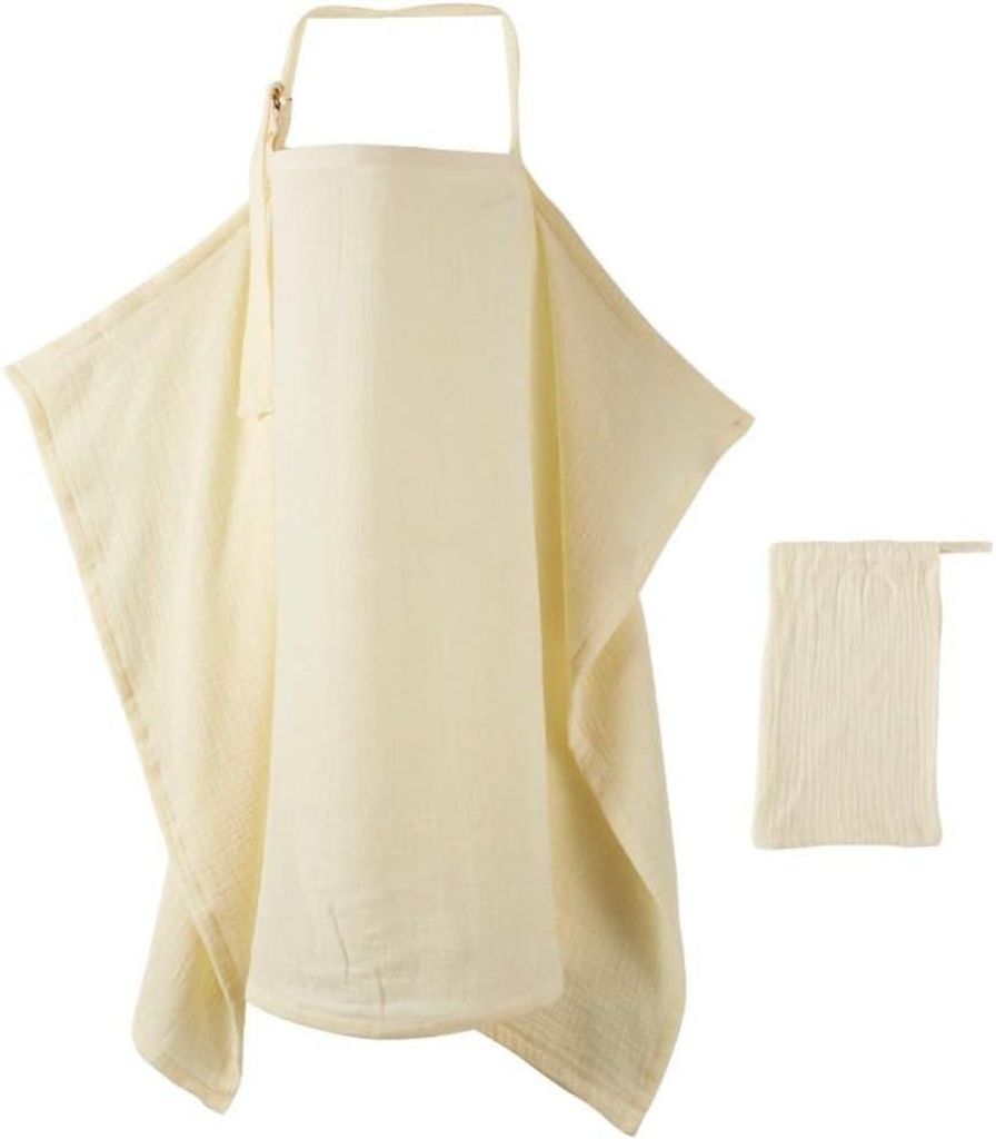 Stilltuch - 95 x 75 cm - Beige - Stillschürze und Produktbild 