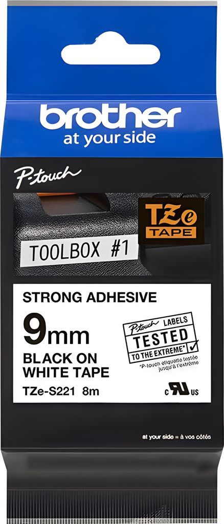 Brother TZE-S221, TZ, Filipíny, 5 rok/roky, 9 mm, 8 m, 17 Obrázek produktu 