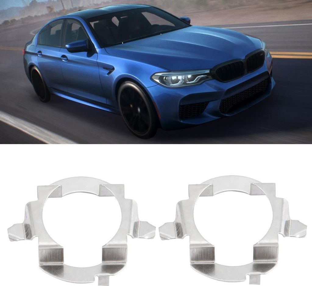 Scheinwerfer-Sockel-Adapter, Metallpaar, silberne Halterung, Ersatz für Mercedes Benz B-Klasse ML-Auto