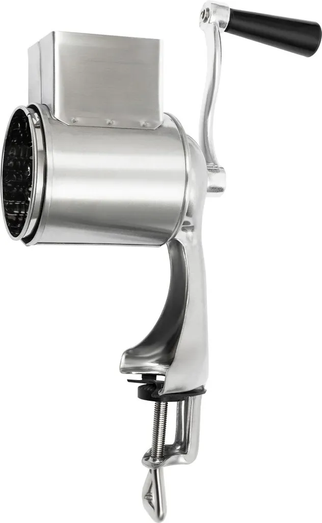 Grattugia Rotante Professionale 5 Lame Inox Argento per Formaggio e Verdure - 1
