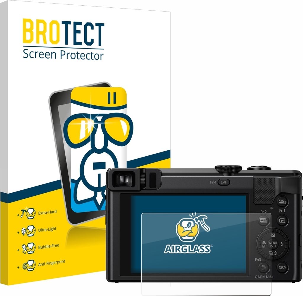 BROTECT Schutzglas für Panasonic Lumix DMC-TZ80 Schutzfolie Panzer Folie Glas Display Schutz klar