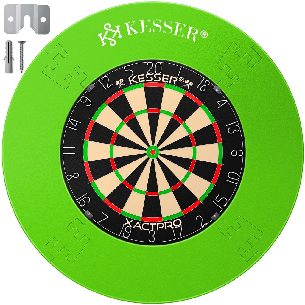 KESSER® Dartscheibe Sisal Professional Dartboard + Zubehör Produktbild 