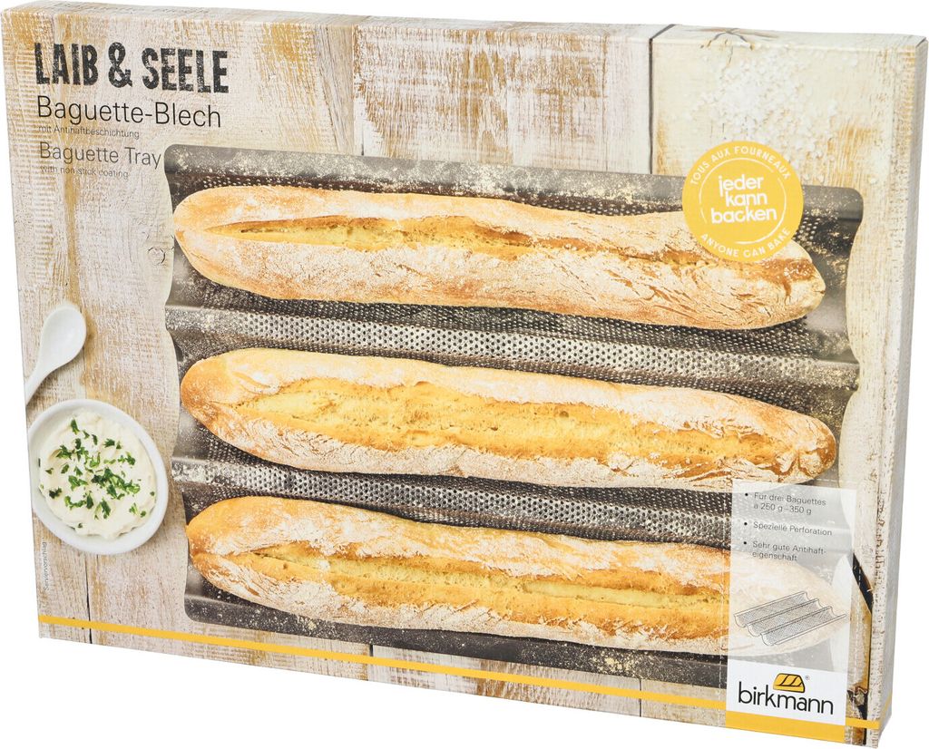 BIRKMANN 3er Baguette-Blech, L 38,5 x B 28 x H 4 cm, Produktbild 