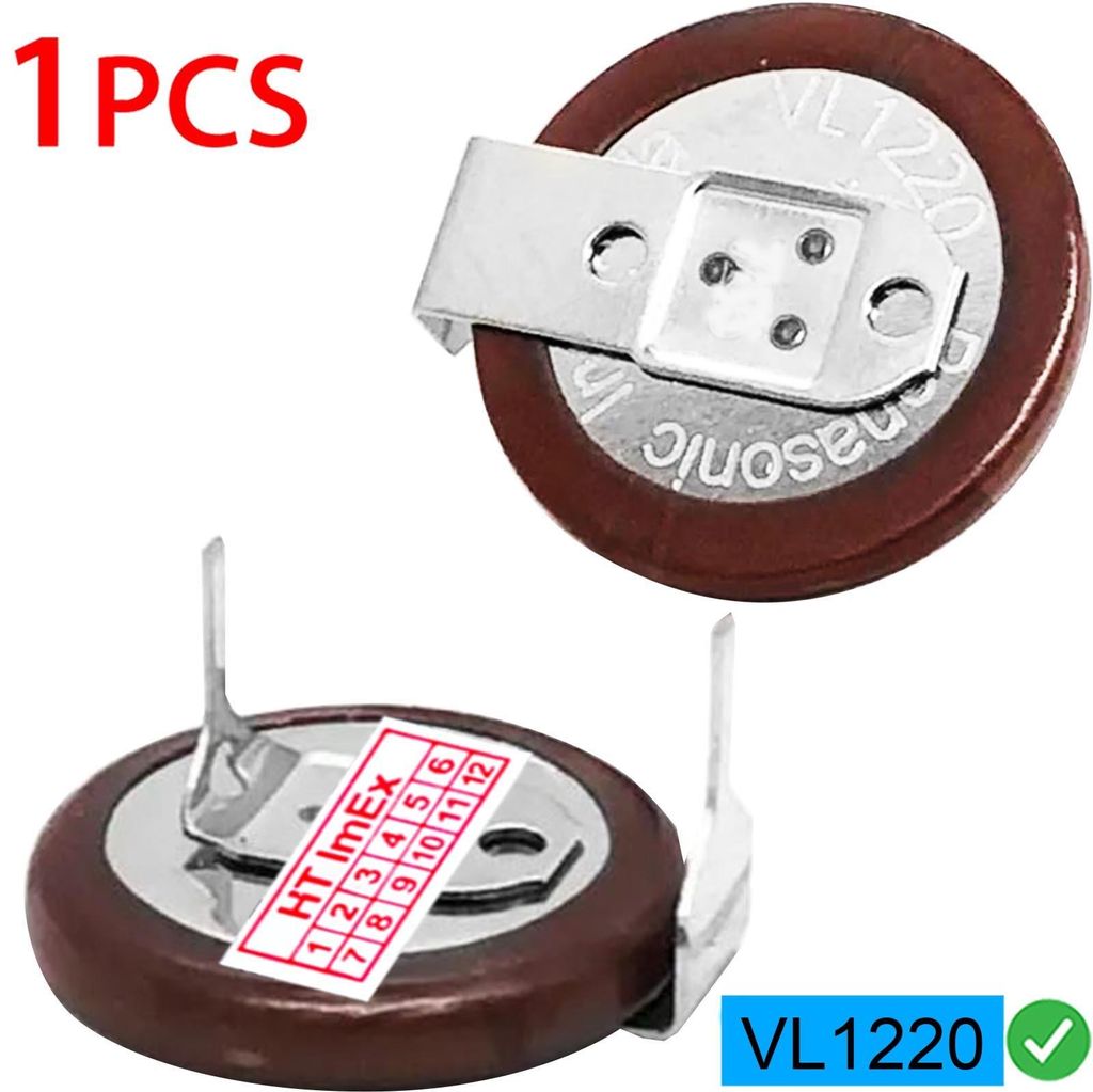VL1220 3V Akku Knopfzelle mit Lötfahne horizontal für BIOS CMOS RTC Ersatz Batterie