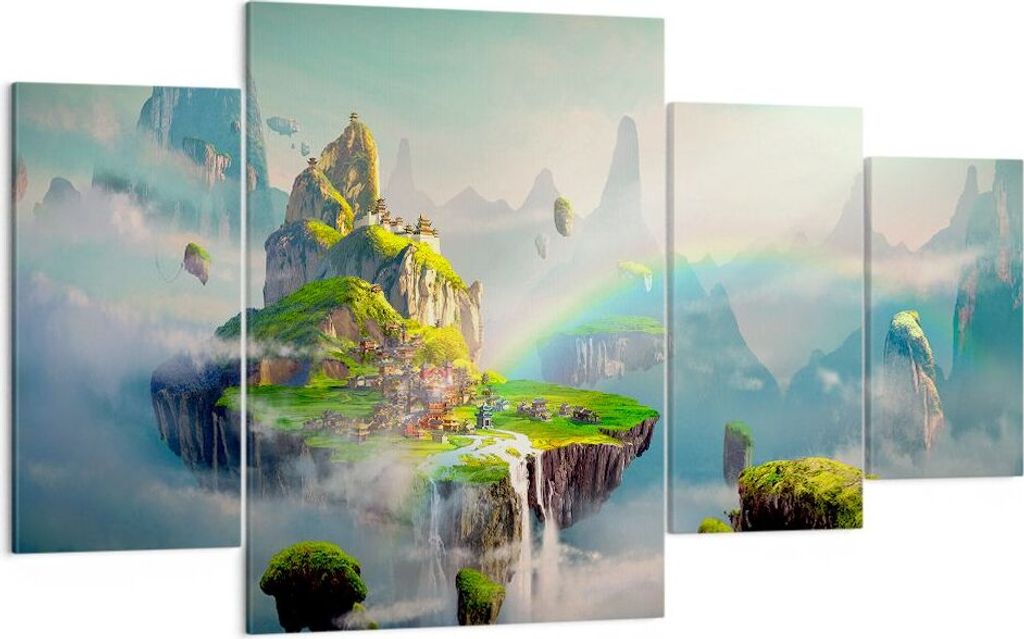 Bild auf Leinwand - Leinwandbild - Abstraktion Natur - 160x90cm - Wand Bild - Wanddeko - Wandbilder - Leinwanddruck - Bilder - Kunstdruck - Wanddek...