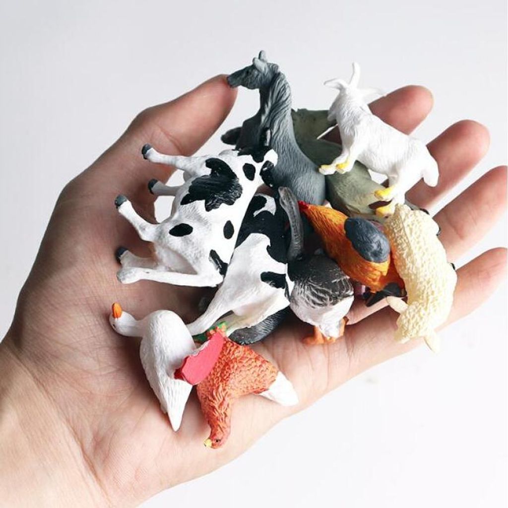 12 Stück Kunststoff lebensechte Wildtiere Spielfiguren Pädagogisches Spielzeug 