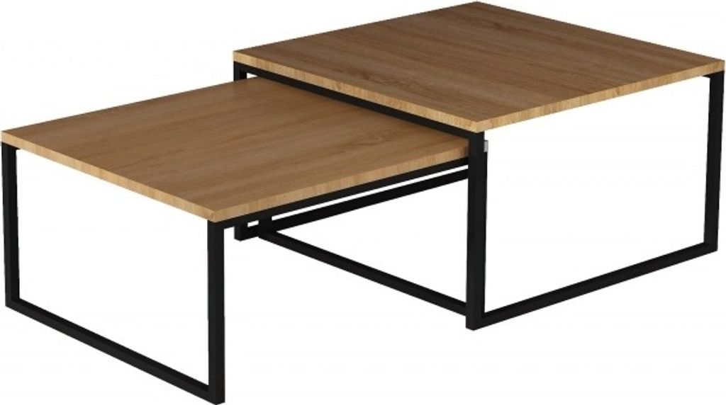 Neovi Nussbaum - modernes Design, elegante Innenausstattung, Couchtisch Kaffeetisch Wohnzimmertisch Sofatisch, Couchtisch, 2in1 Tisch 69 x 69 x 39 cm