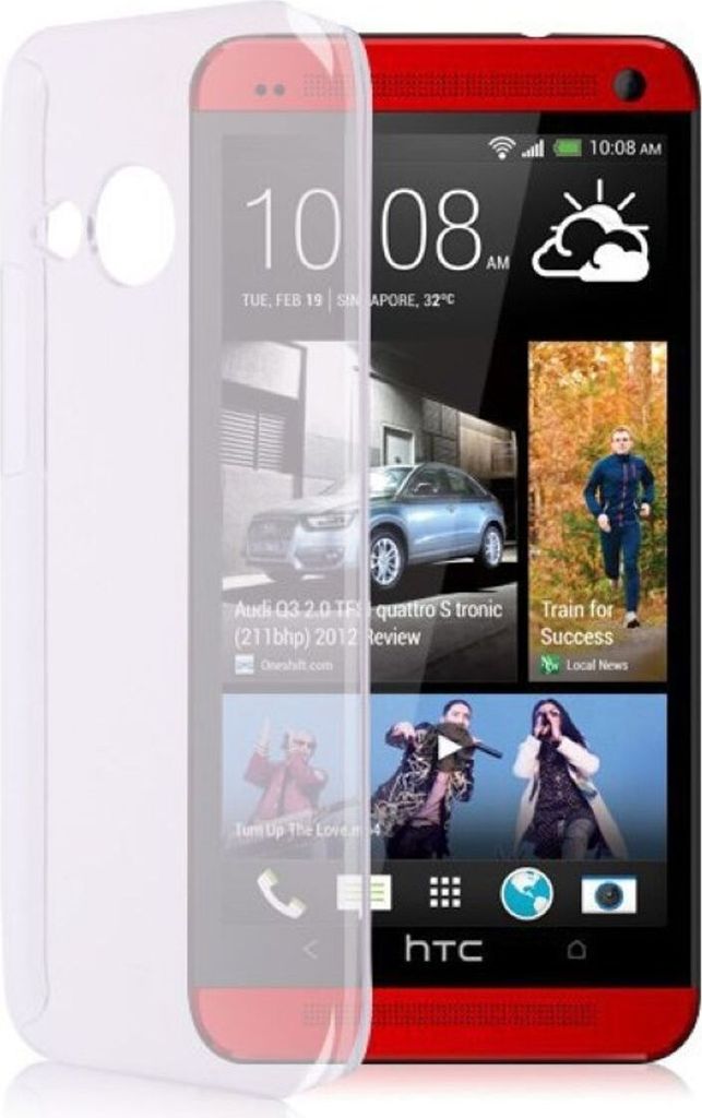 Schutzhülle Case Hard Cover für Handy HTC One mini 2 Transparent